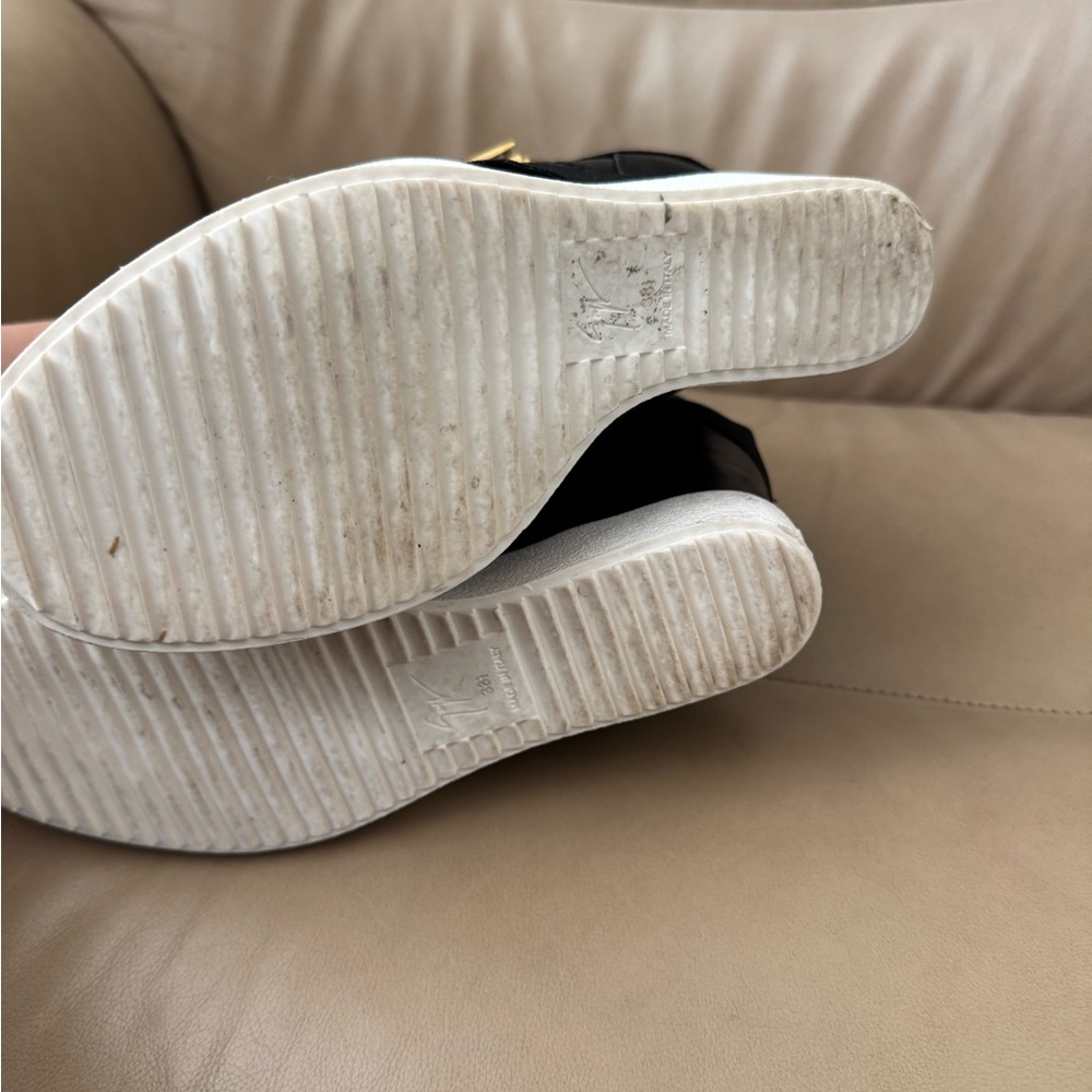 Giuseppe Zanotti wedge sneakers black and gold - Picture 3 of 7